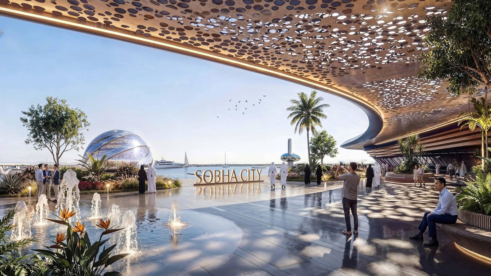 Community amenities and green spaces at Yas Park Views with Mediterranean design, family-friendly facilities, and eco-conscious living